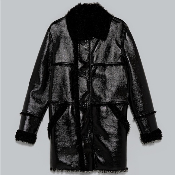 NWT Zara Shiny Coat - Picture 8 of 8